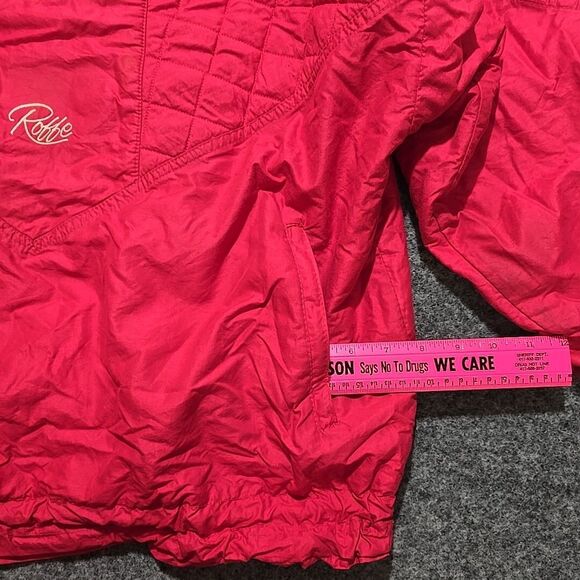 VTG Roffe Puffer Ski Jacket SzM Bomber Retro 80s Neon Pink Glam Tech Union USA - Picture 13 of 16
